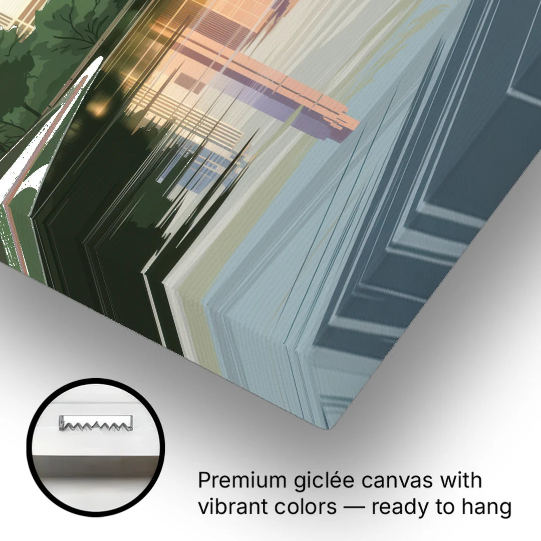 Austin Zilker Park Views - Canvas Wall Art - Gallery Wrap Corner