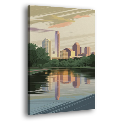 Austin Zilker Park Views Side - Canvas Wall Art