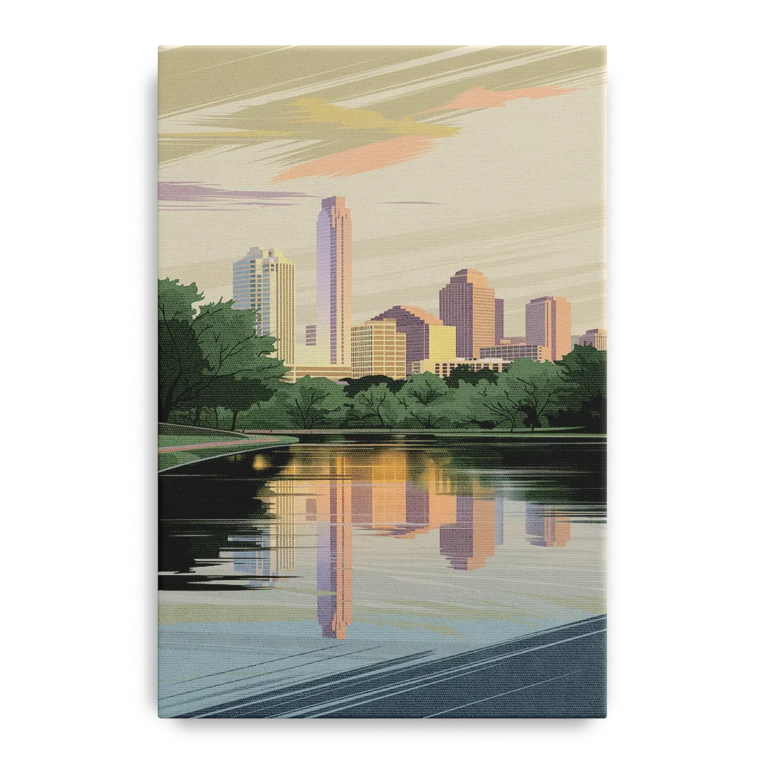 Austin Zilker Park Views Front - Canvas Wall Art