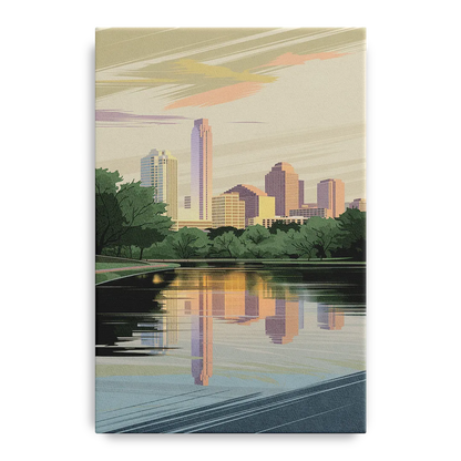 Austin Zilker Park Views Front - Canvas Wall Art