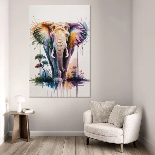 Authentic Elephant Homeland - Canvas Wall Art - Sofa - 40x60