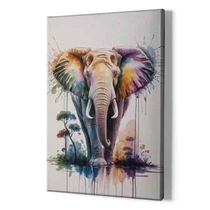 Authentic Elephant Homeland - Canvas Print Art Sides