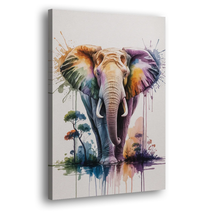 Authentic Elephant Homeland Side - Canvas Wall Art