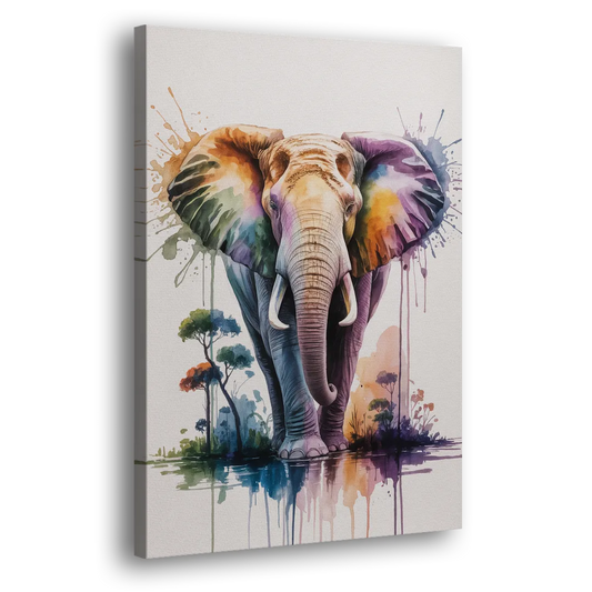 Authentic Elephant Homeland Side - Canvas Wall Art