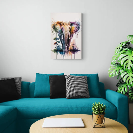Authentic Elephant Homeland - Canvas Wall Art Living Room
