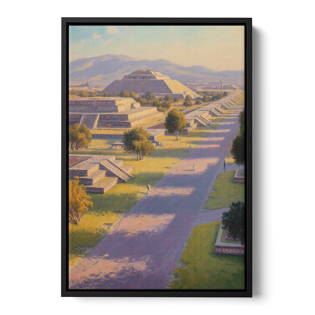 Avenue of the Dead Front - Black Canvas Wall Art