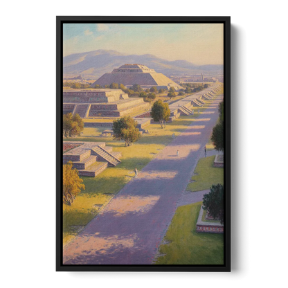 Avenue of the Dead Front - Black Canvas Wall Art