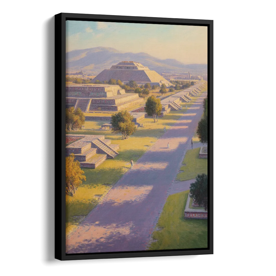 Avenue of the Dead Side - Black Canvas Wall Art