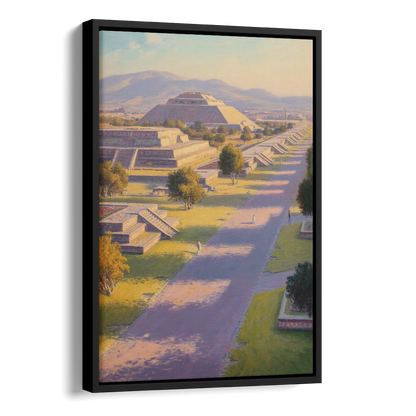 Avenue of the Dead Side - Black Canvas Wall Art