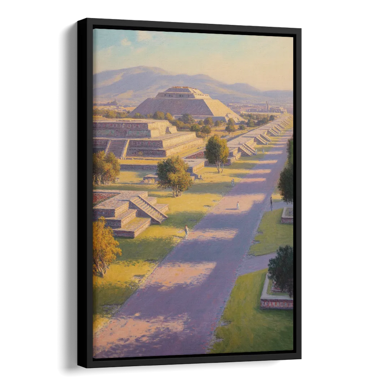 Avenue of the Dead Side - Black Canvas Wall Art
