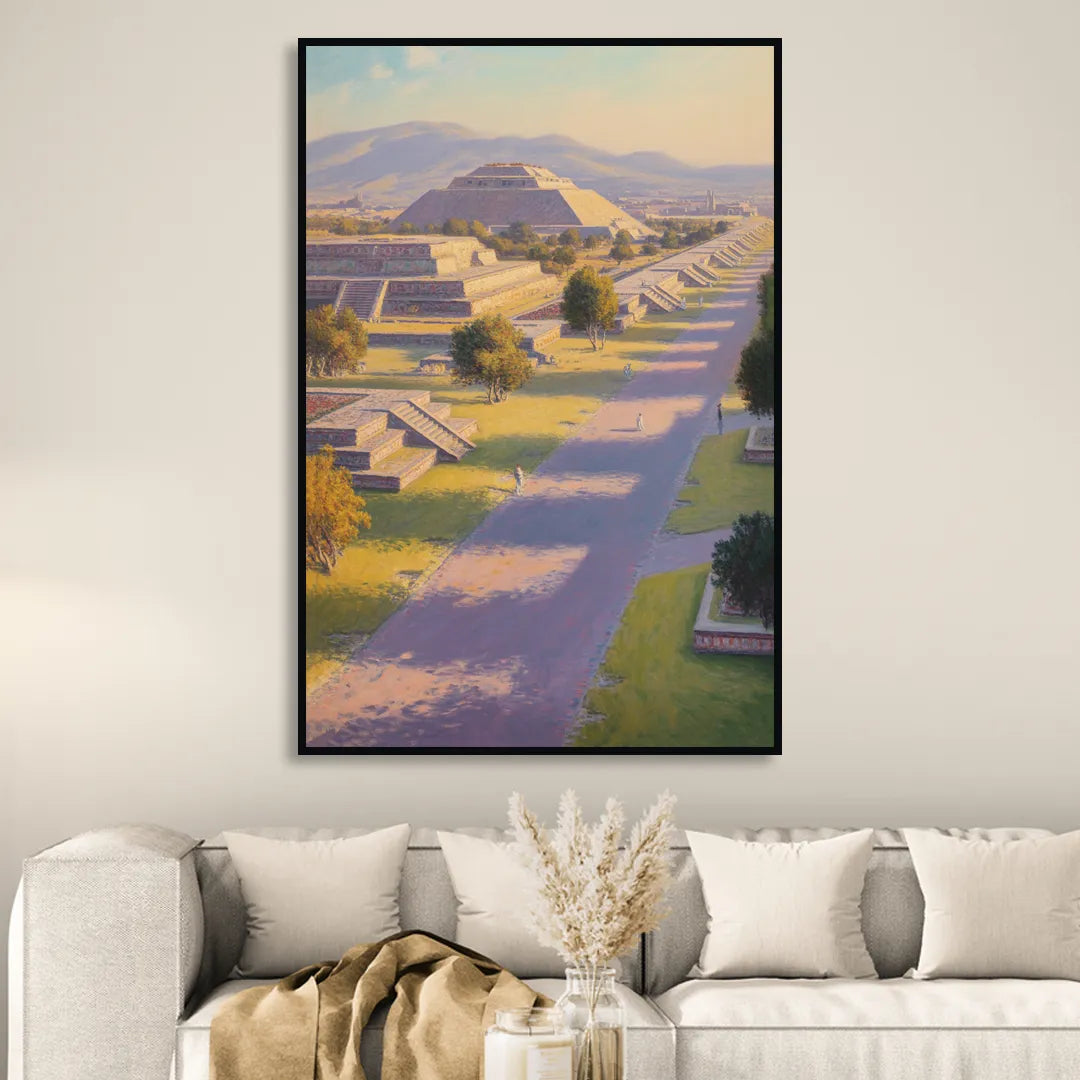 Avenue of the Dead Sitting Room - Black Canvas Wall Art