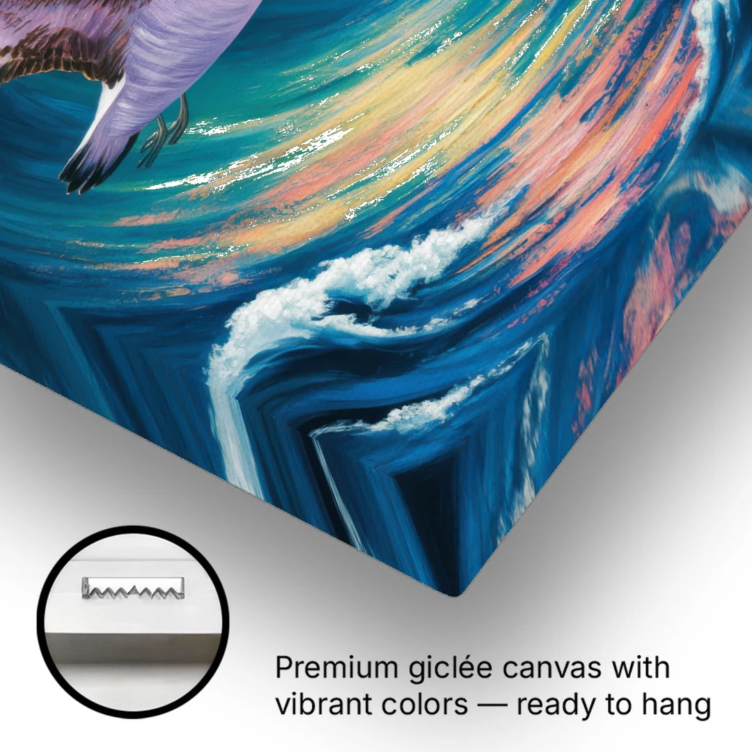 Awe-Inspiring Albatross Ascend - Canvas Wall Art - Gallery Wrap Corner