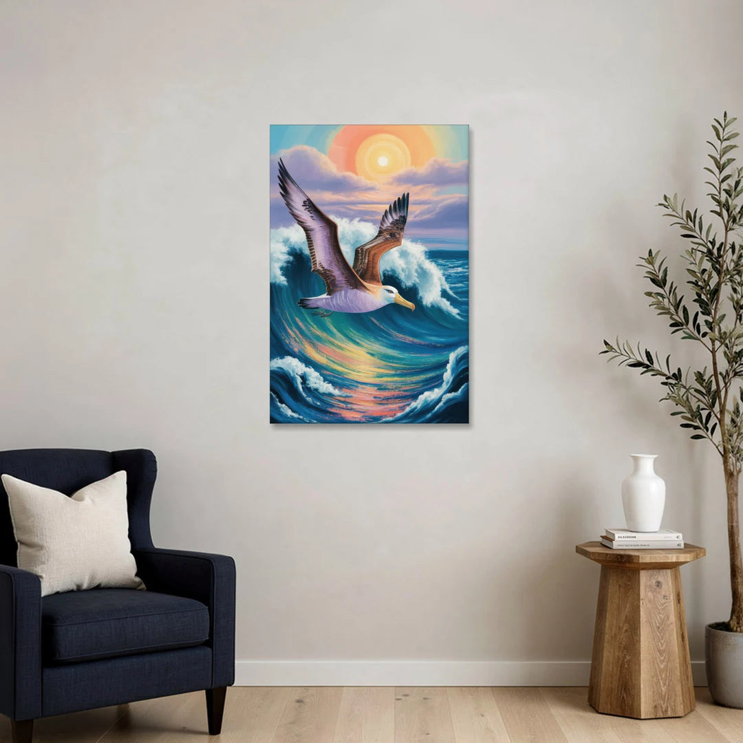 Awe-Inspiring Albatross Ascend - Canvas Wall Art - Sofa - 24x36