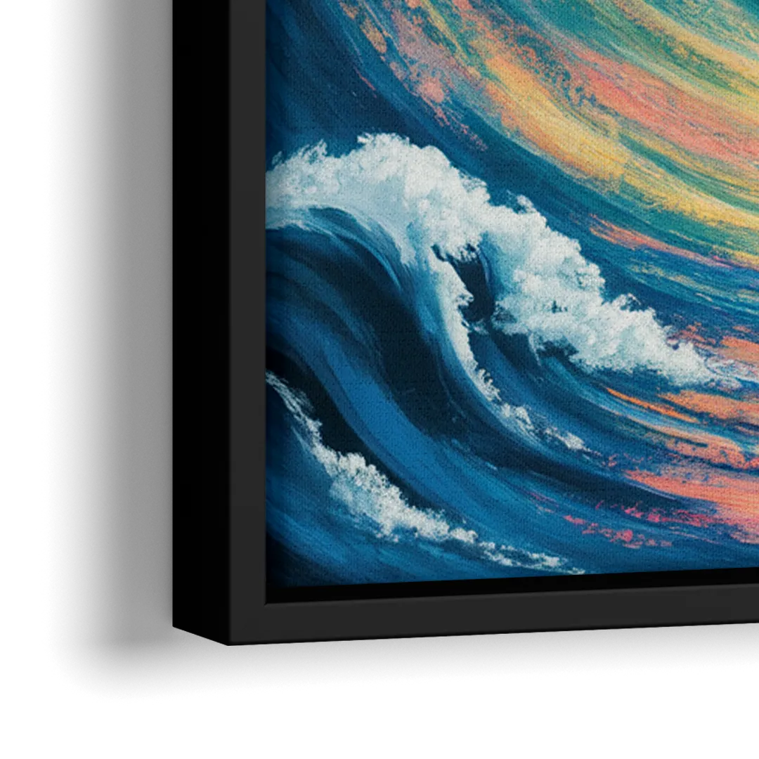 Awe-Inspiring Albatross Ascend - Close-Up Black Frame Canvas