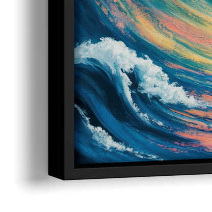 Awe-Inspiring Albatross Ascend - Close-Up Black Frame Canvas