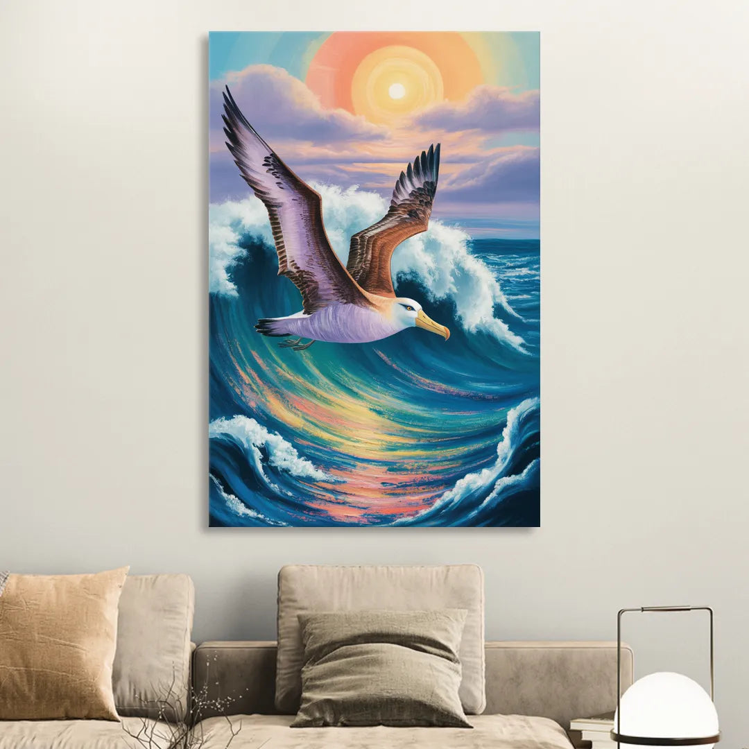 Awe-Inspiring Albatross Ascend Sitting Room - Canvas Wall Art