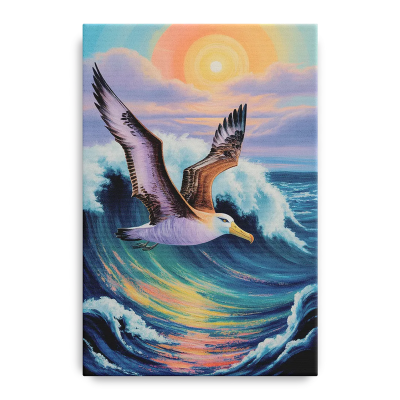 Awe-Inspiring Albatross Ascend Front - Canvas Wall Art