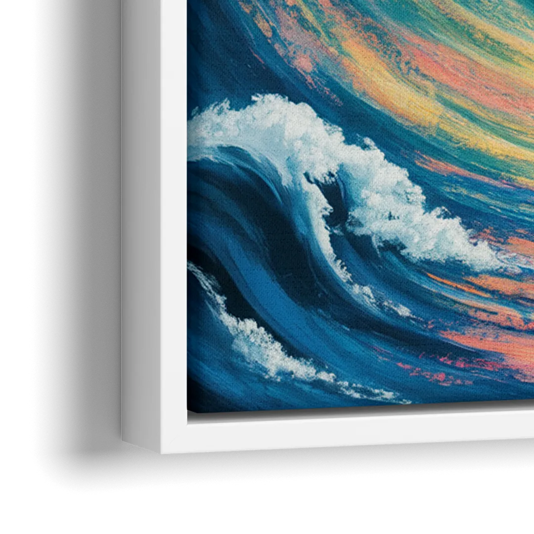 Awe-Inspiring Albatross Ascend - Close-Up White Frame Canvas