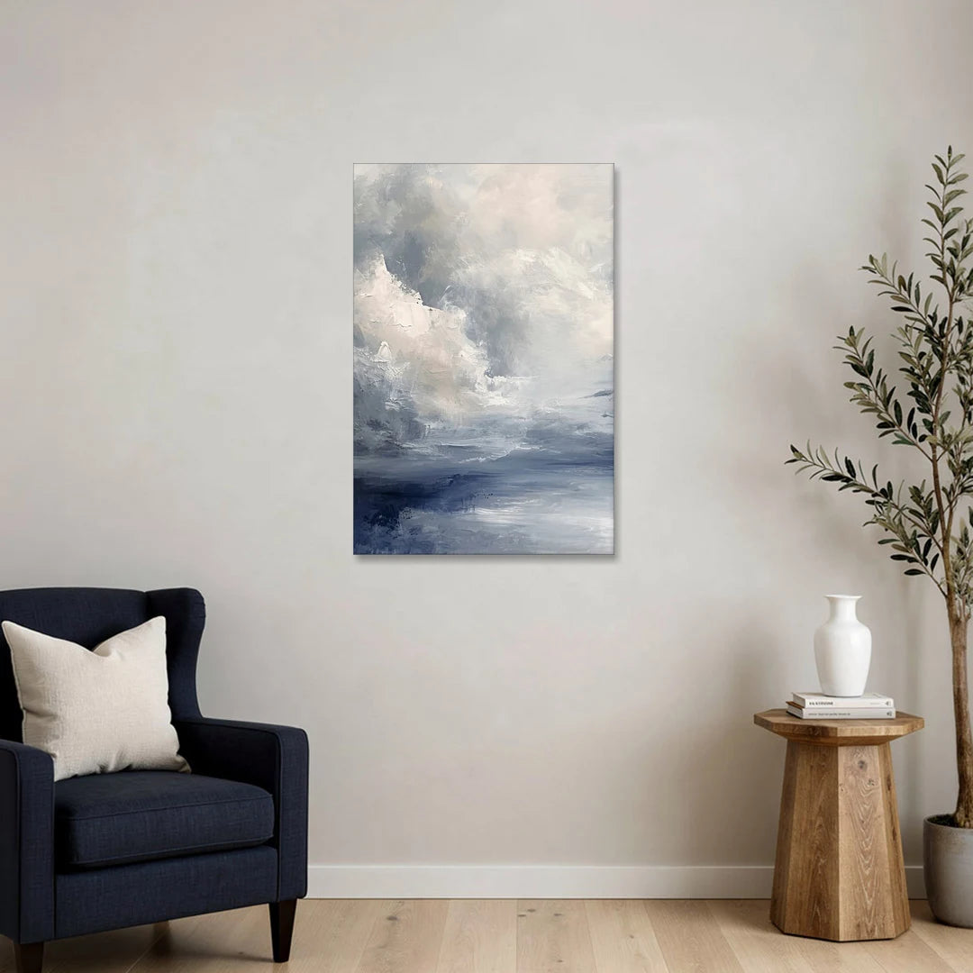 Azure Veil I - Canvas Wall Art - Sofa - 24x36