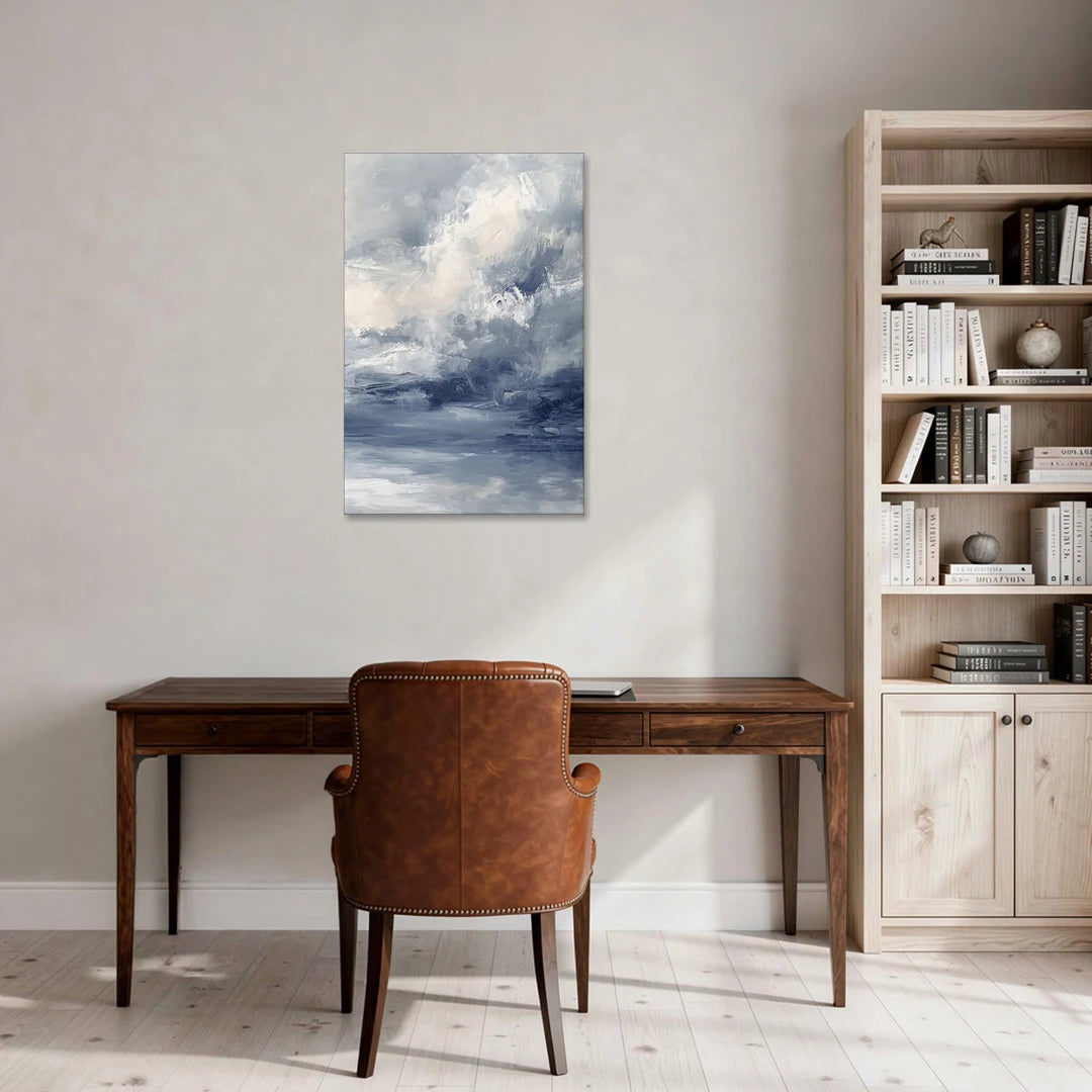 Azure Veil II - Canvas Wall Art - Office - 24x36