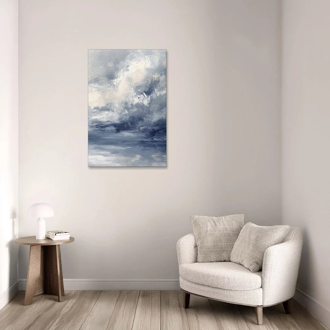 Azure Veil II - Canvas Wall Art - Sofa - 24x36