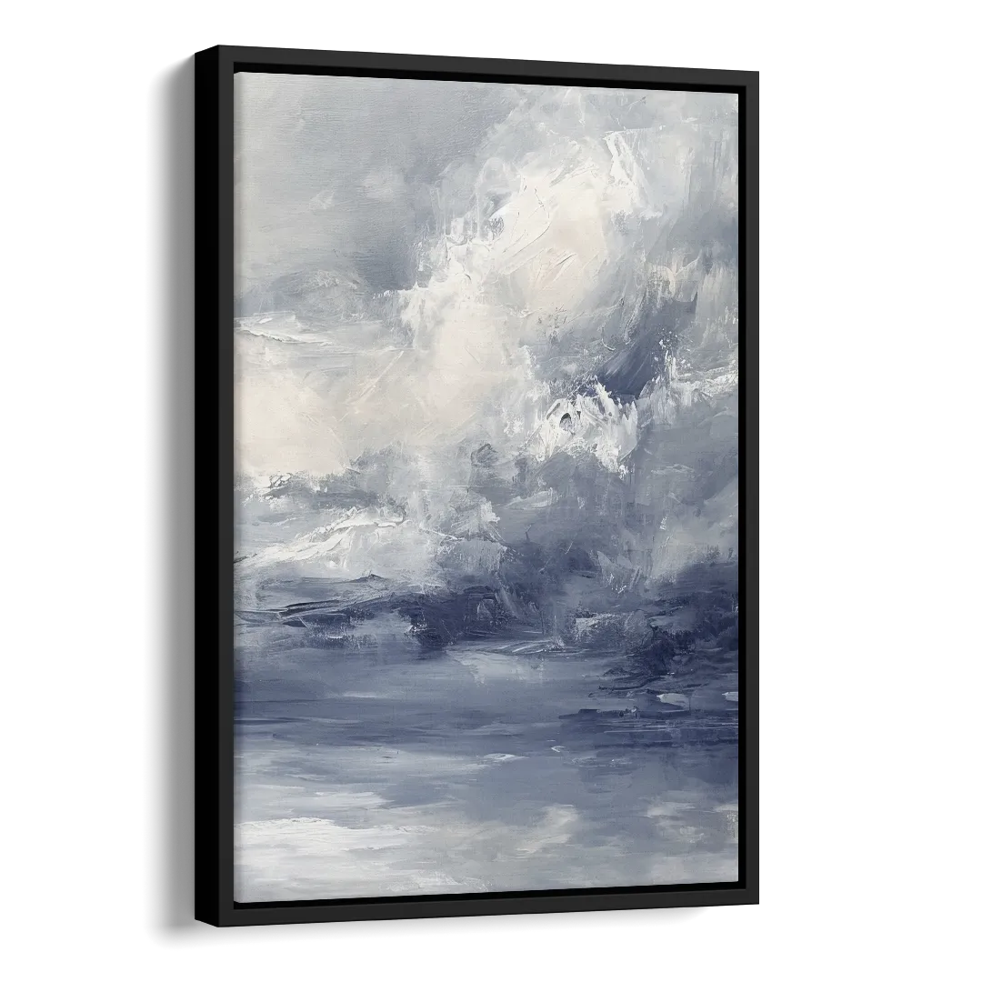 Azure Veil II Side - Black Canvas Wall Art