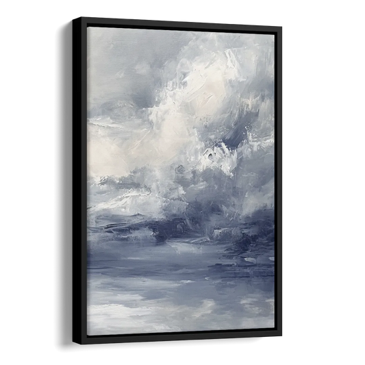 Azure Veil II Side - Black Canvas Wall Art