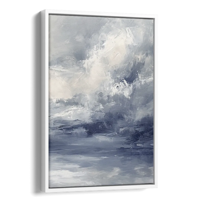 Azure Veil II Side - White Canvas Wall Art