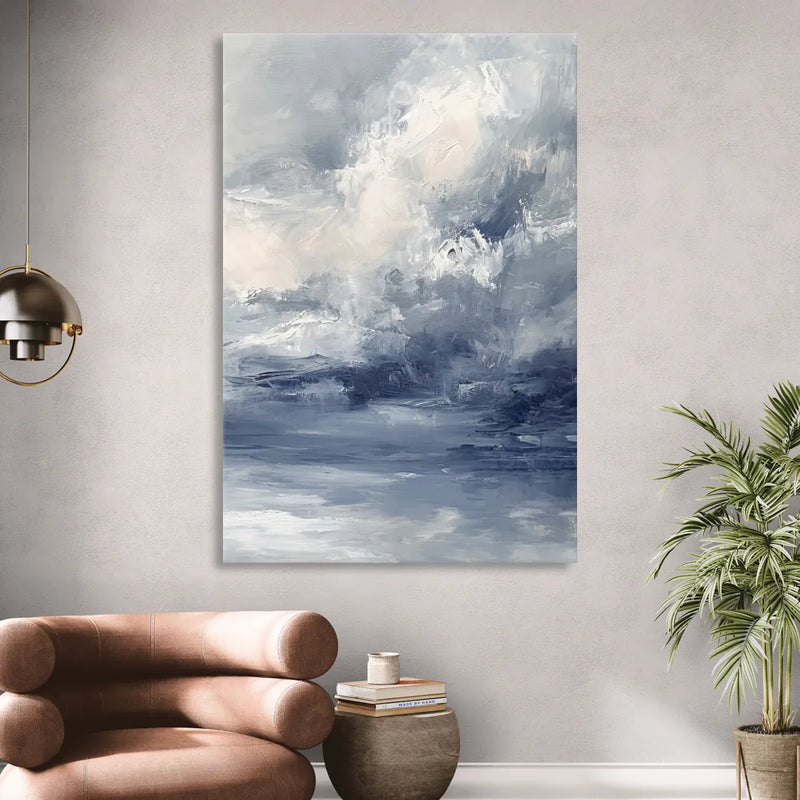 Azure Veil II Living Room - Canvas Wall Art
