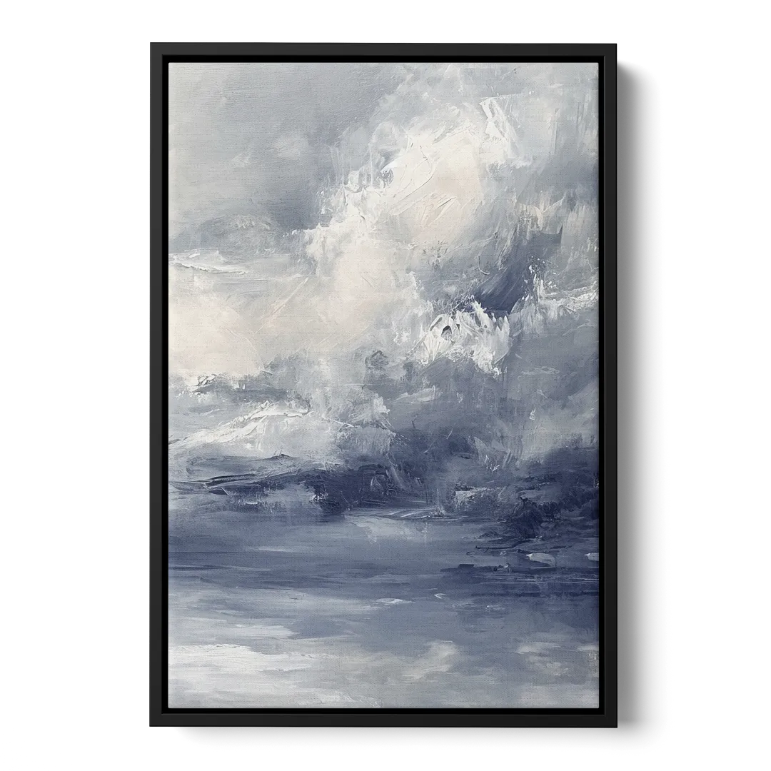 Azure Veil II Front - Black Canvas Wall Art