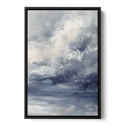 Azure Veil II Front - Black Canvas Wall Art