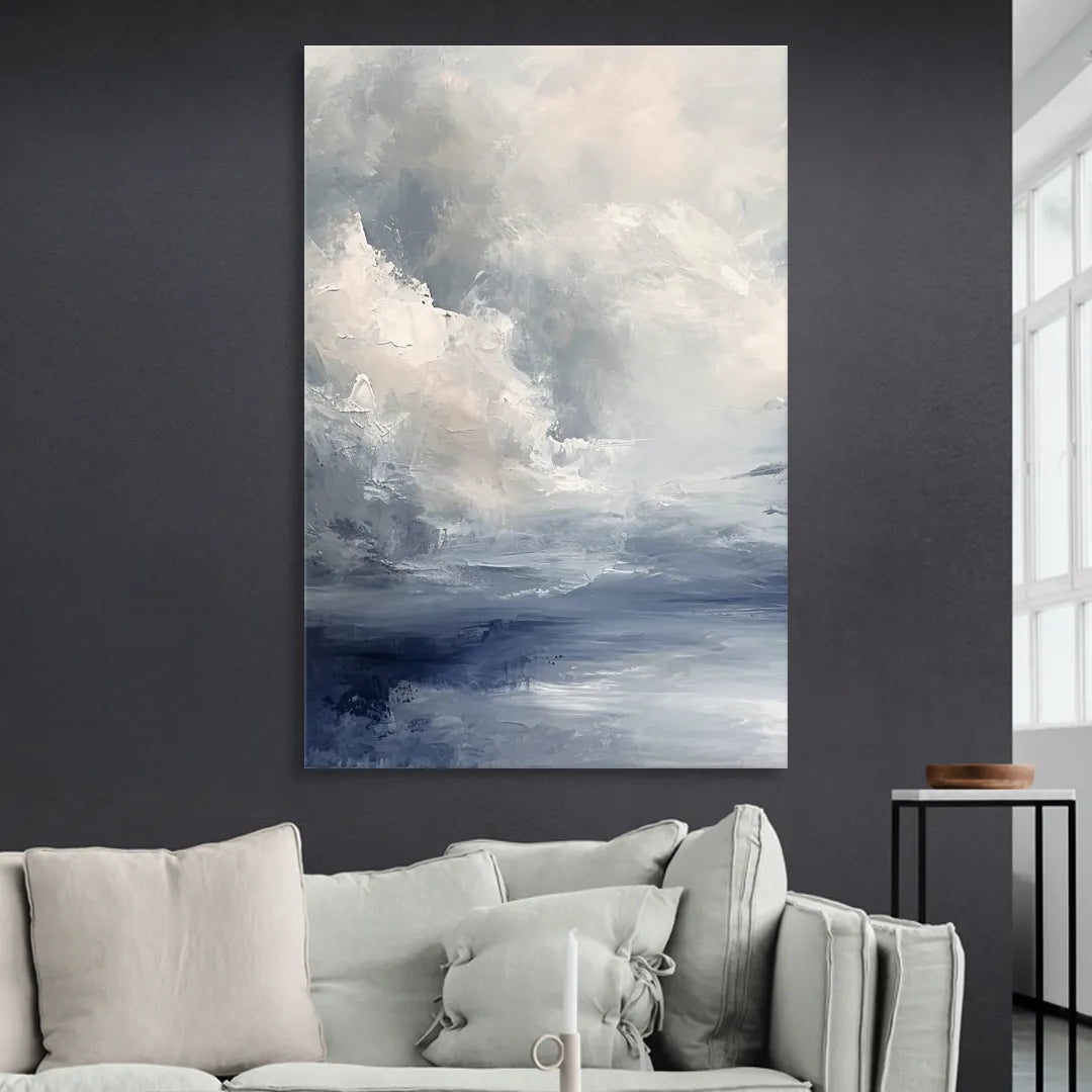 Azure Veil I Living Room - Canvas Wall Art