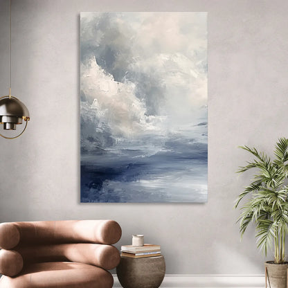 Azure Veil I Sitting Room - Canvas Wall Art