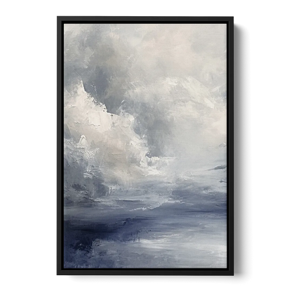 Azure Veil I Front - Black Canvas Wall Art