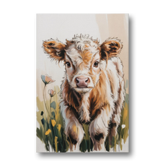 Baby Highland Calf - Canvas Wall Art - Front