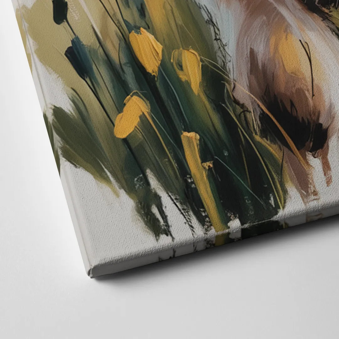 Baby Highland Calf Canvas Close Up