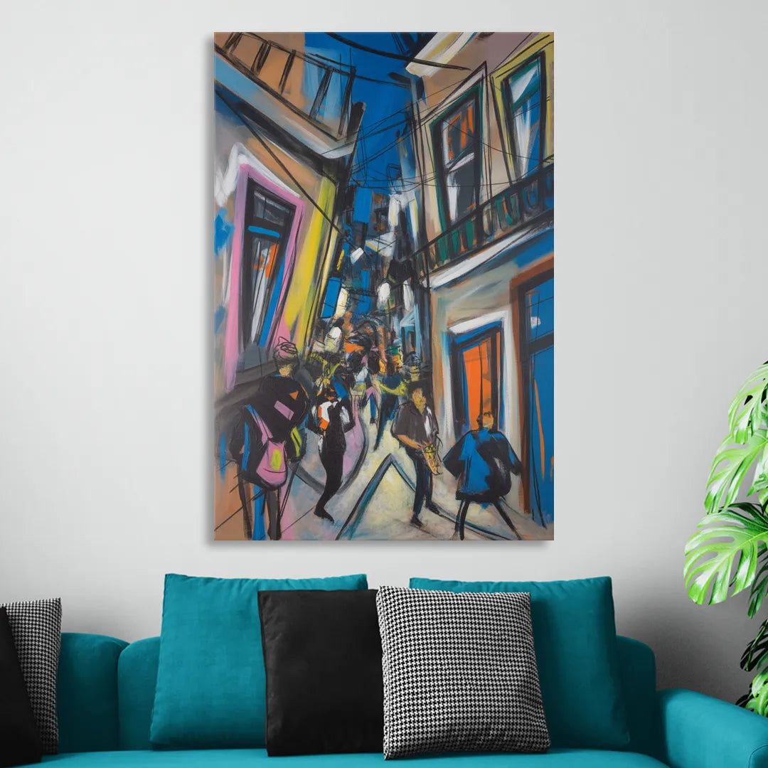 Bairro Alto Vibes Sitting Room - Canvas Wall Art