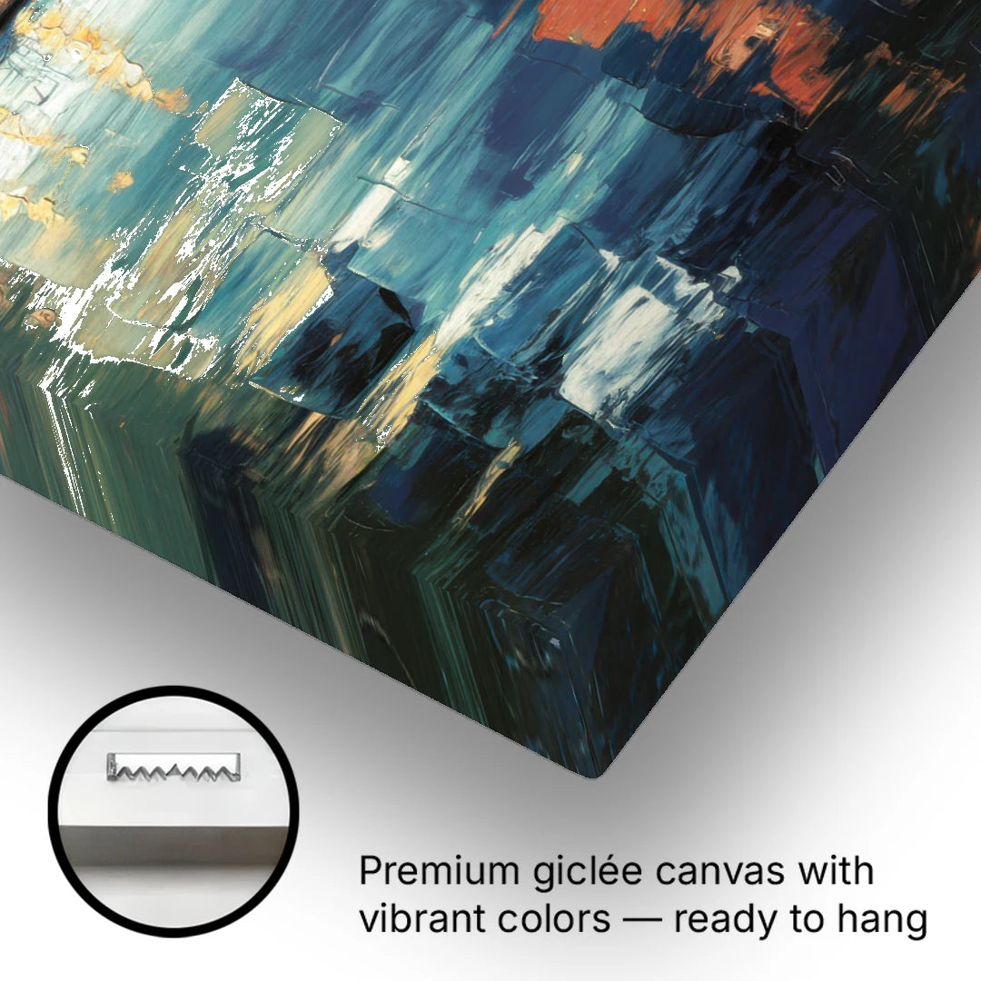 Baltimore Harbor Nightscape - Canvas Wall Art - Gallery Wrap Corner