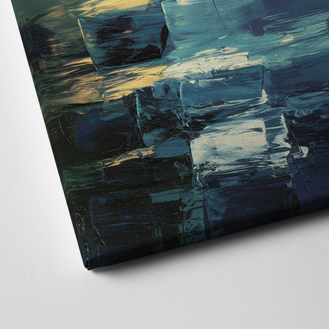Baltimore Harbor Nightscape Canvas Close Up