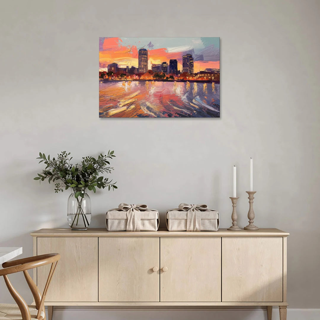 Baltimore Inner Harbor Sunset - Canvas Wall Art - Coffee Table - 36x24