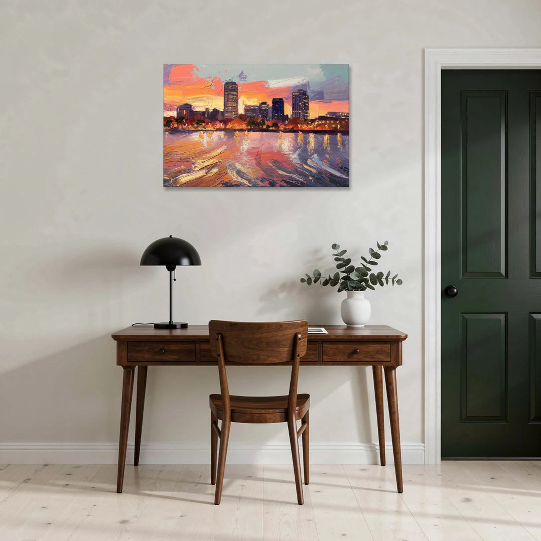 Baltimore Inner Harbor Sunset - Canvas Wall Art - Office - 36x24