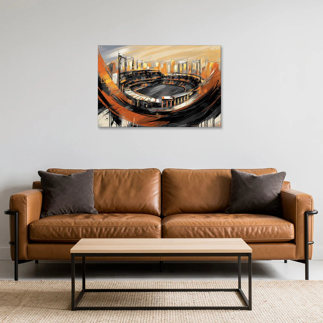 Baltimore Orioles Team Spirit - Canvas Wall Art - Sofa - 36x24
