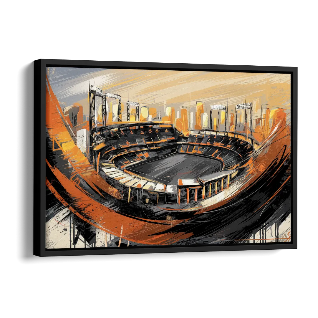 Baltimore Orioles Team Spirit Side - Black Canvas Wall Art