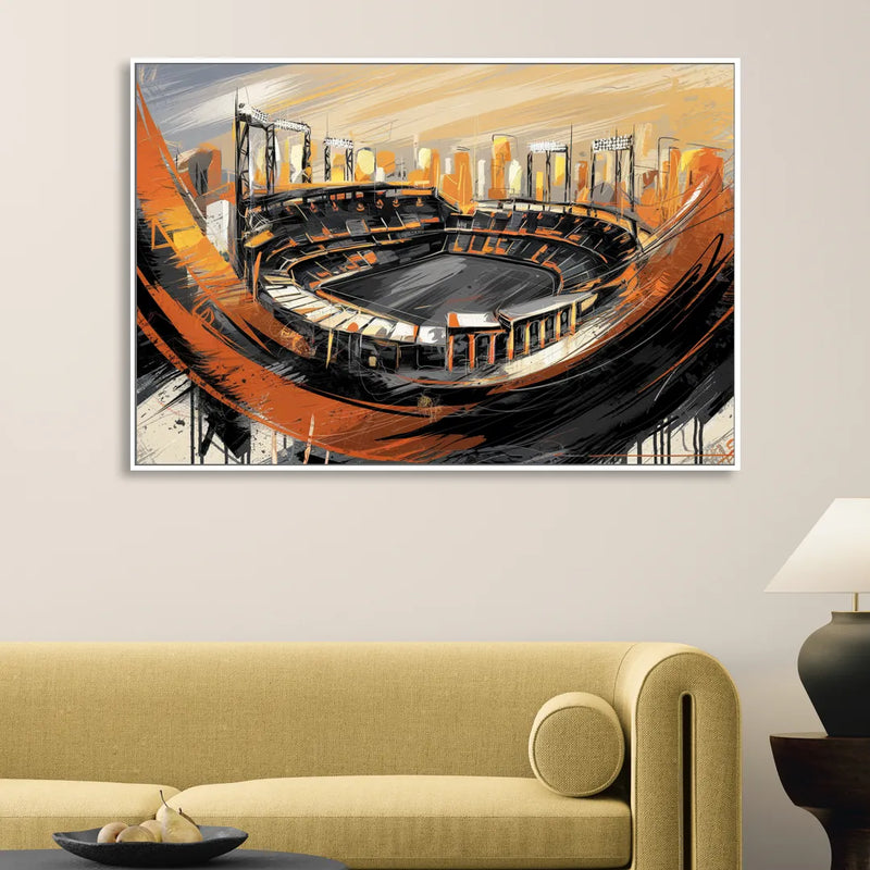 Baltimore Orioles Team Spirit Sitting Room - White Canvas Wall Art