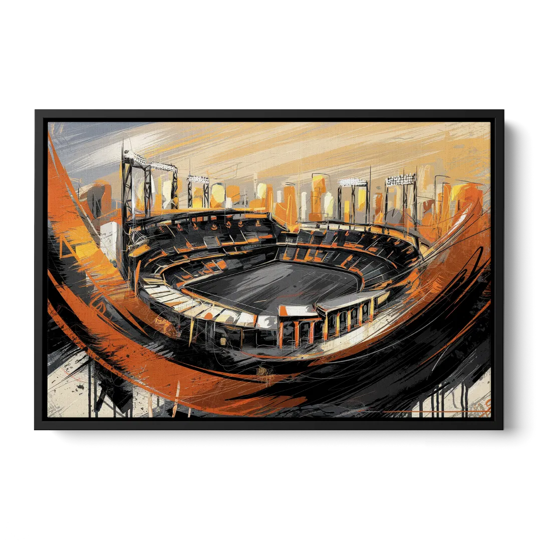 Baltimore Orioles Team Spirit Front - Black Canvas Wall Art