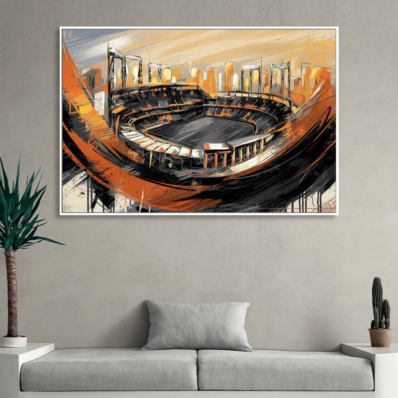 Baltimore Orioles Team Spirit Living Room - White Canvas Wall Art