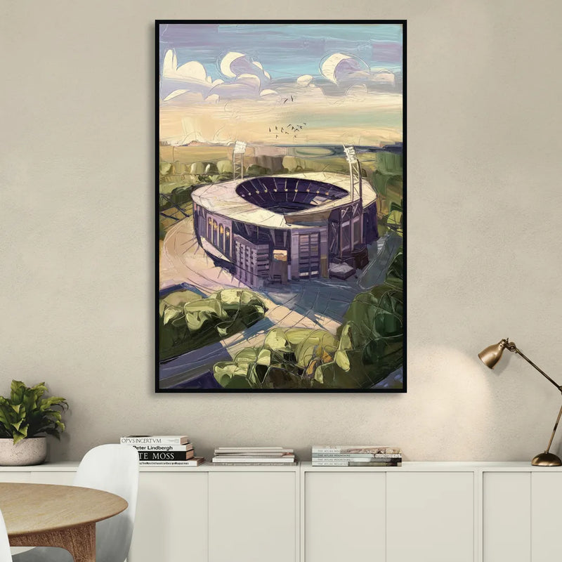 Baltimore Ravens Stadium View Living Room - Black Canvas Wall Art