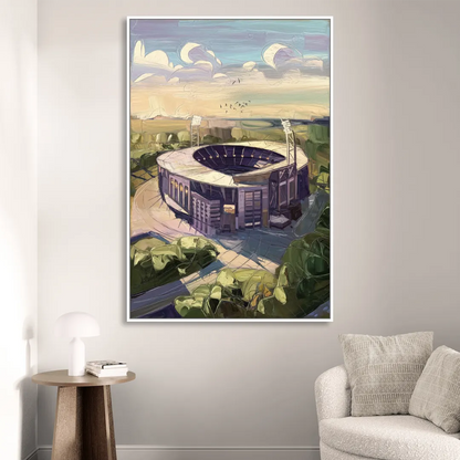 Baltimore Ravens Stadium View Living Room - White Canvas Wall Art