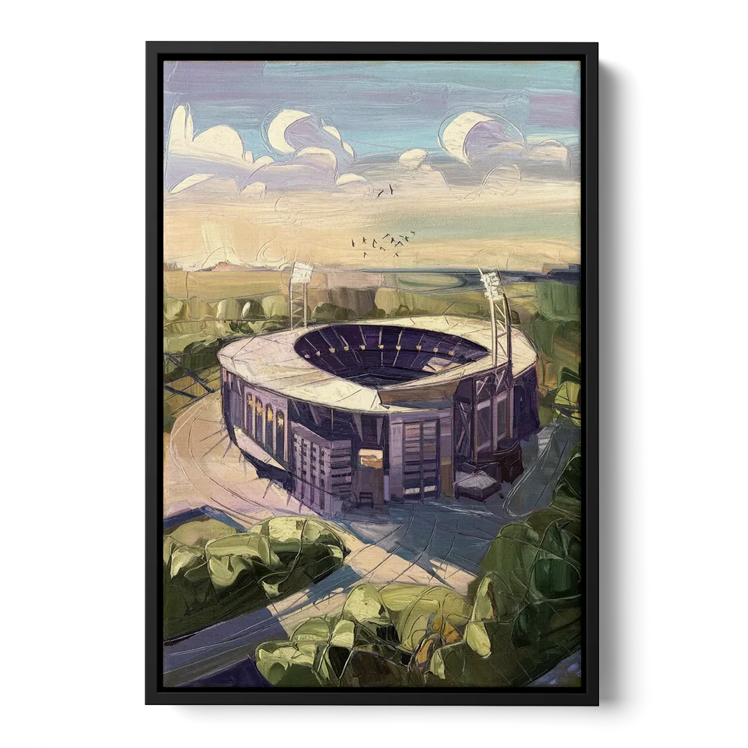 Baltimore Ravens Stadium View Front - Black Canvas Wall Art