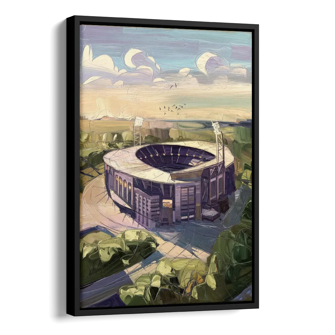 Baltimore Ravens Stadium View Side - Black Canvas Wall Art